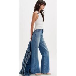 Levi’s Plus Premium Ribcage Wide Leg Jeans Not The Same Blue Size 33